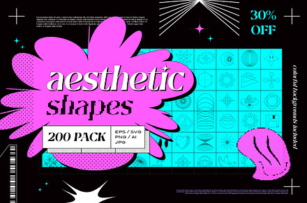 Aesthetic Shapes Pack - 200 Elements