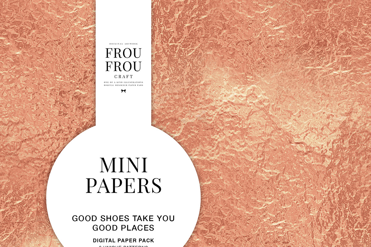 Pink White Rose Gold Mini Papers, a Pattern Graphic by Frou Fou Craft (Photo 7 of 7)