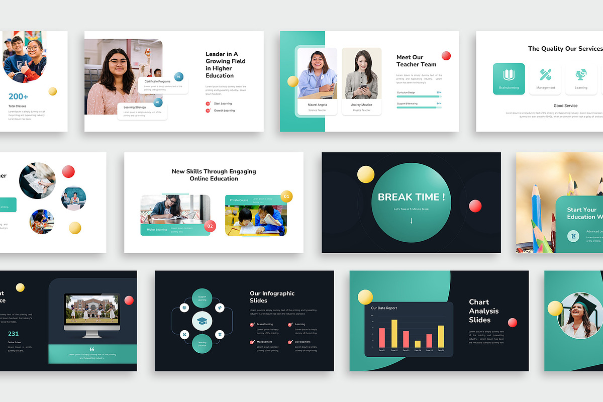Education Google Slides Template, a Presentation Template by New Coral Design (Photo 3 of 6)