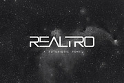 Realtro - Futuristic Font, a Sans Serif Font by Studio Siv (Thumbnail 1 of 7)