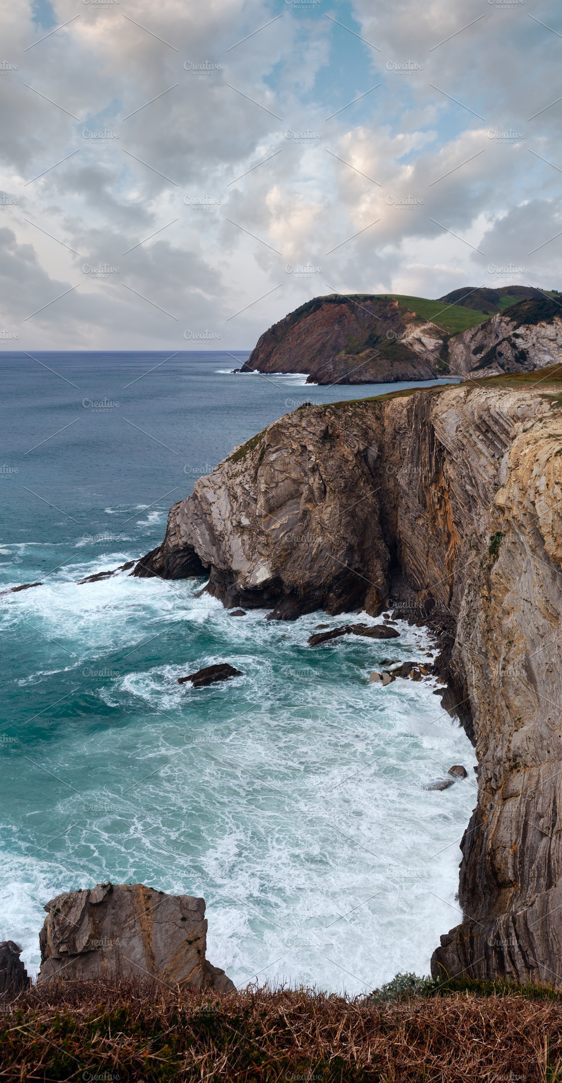 Summer ocean rocky coast (Spain)., a Nature Photo by YuriyB