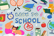 Back to school vector illustration, an Education Illustration by Luamor (Thumbnail 1 of 9)