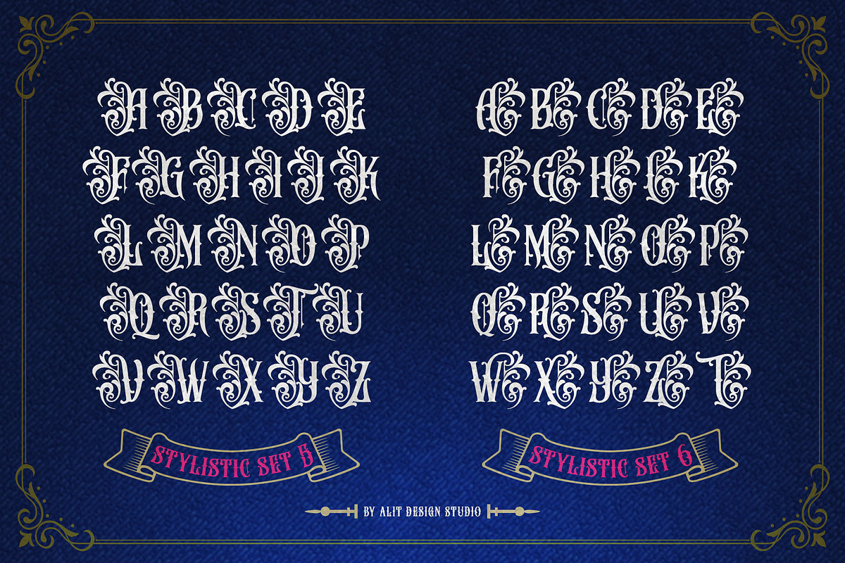 Money Brother Victorian Typeface, a Blackletter Font by alit design (Photo 16 of 20)
