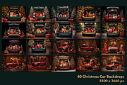 40 Christmas Car Digital Backdrops, a Background Graphic by HappyNews (Thumbnail 4 of 5)