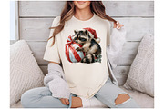 Watercolor Christmas Raccoon Clipart, a Seasonal Illustration by Black Bird Studio (Thumbnail 5 of 7)