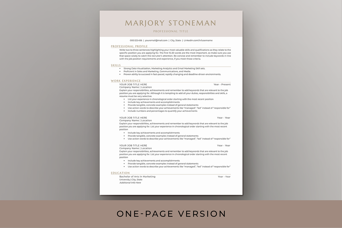 ATS Resume & Cover Letter Word, a Resume Template by Resume Bureau (Photo 2 of 5)