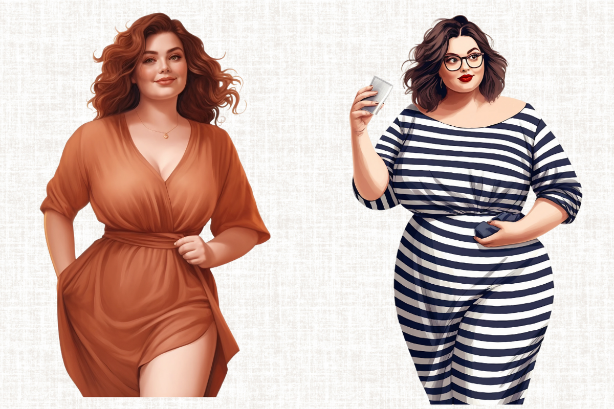 Curvy Girl Clipart Bundle, a Person Illustration by Mash Mash Stickers (Photo 7 of 9)