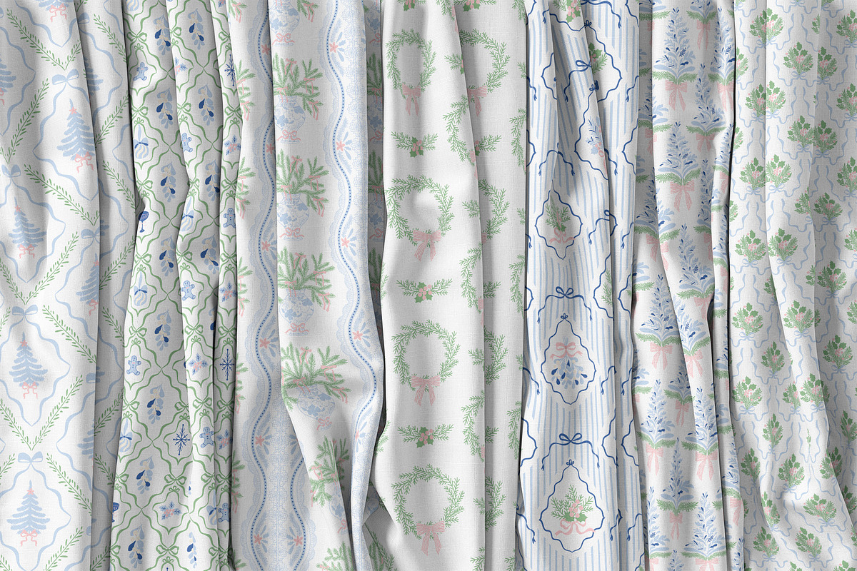 Grandmillennial Christmas patterns, a Pattern Graphic by Tani Kuzminka (Photo 21 of 23)