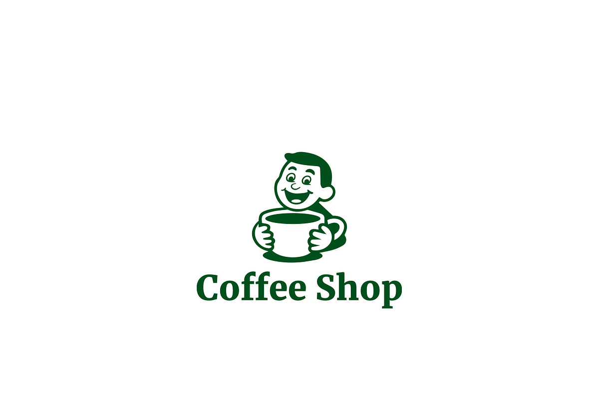 Cartoon Coffee Barista Logo, a Branding & Logo Template by HueNestify (Photo 1 of 2)