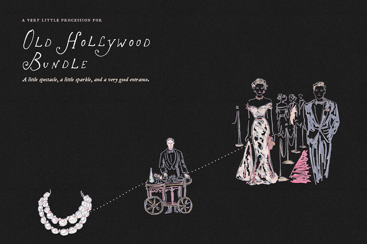 Old Hollywood Clipart, Vintage Set, an Object Illustration by The October Creative (Photo 15 of 15)