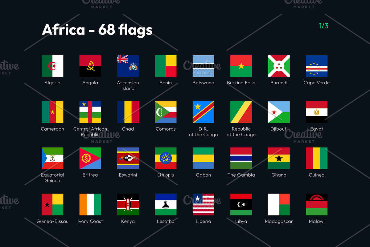 Flags of the World - Square Icons, an Icon by bvcreates (Photo 5 of 16)