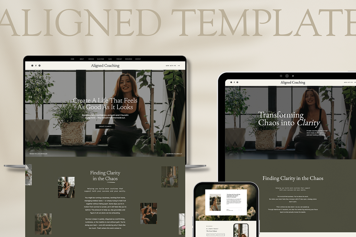 Showit Website Template for Coaches preview 2