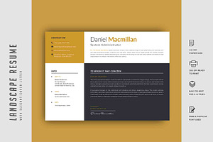 345. Landscape Resume Template