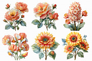 Spring Floral Clipart, an Illustration by Libby Wishes (Thumbnail 2 of 7)