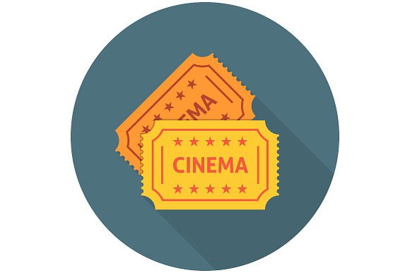 Cinema Ticket Flat Icon