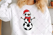 Christmas Snowman Soccer PNG, an Illustration by Craft Nest (Thumbnail 2 of 6)