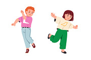 Cute, happy, active children set, a Person Illustration by Good Studio (Thumbnail 2 of 5)