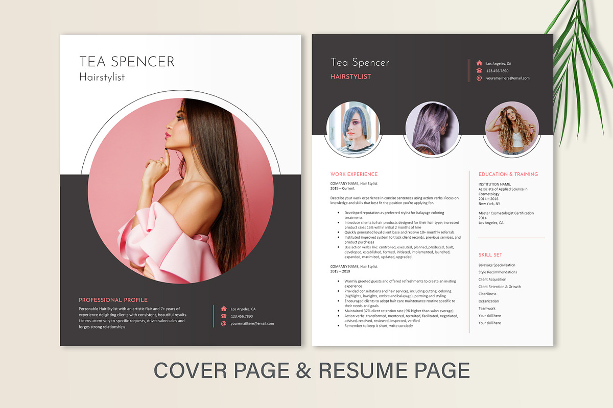 Hairstylist Resume Template, a Resume Template by Stanin Studio (Photo 2 of 10)