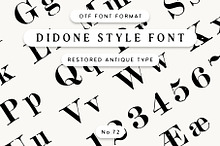 Didone Style Font No.72