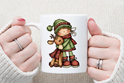 Whimsical Christmas Fairy Clipart, an Illustration by Sublimation Artist (Thumbnail 5 of 6)