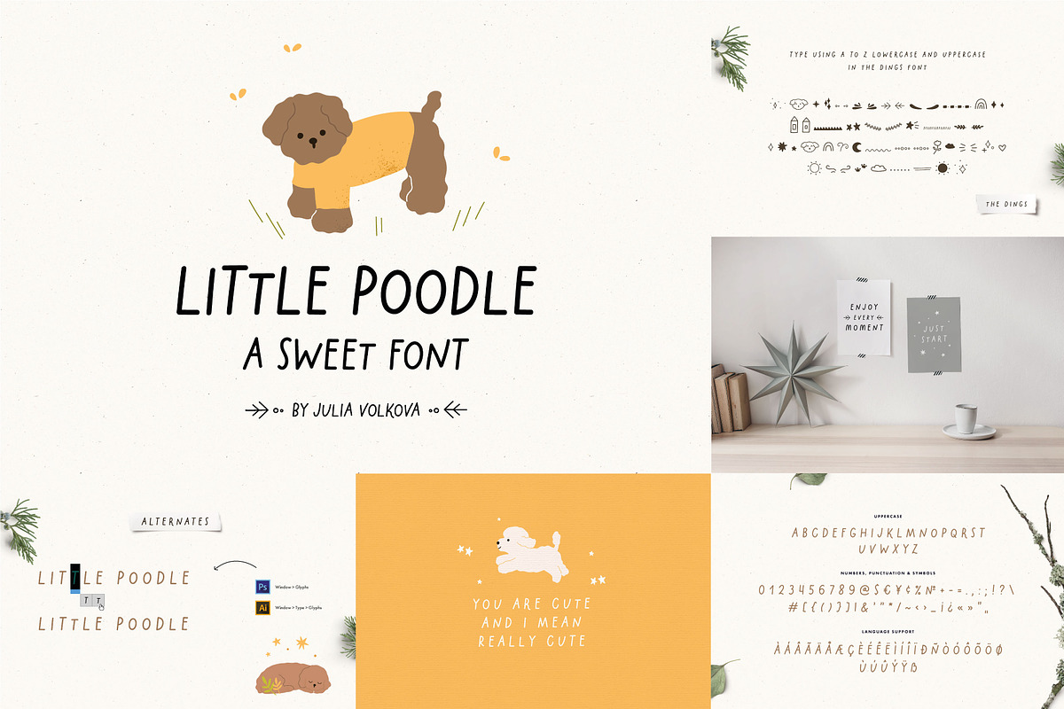 Whole shop BUNDLE | Fonts & Graphics, a Script Font by JuliaVolkova (Photo 15 of 32)