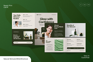 Natural Skincare Bifold Brochure, a Brochure Template by Annora Studio