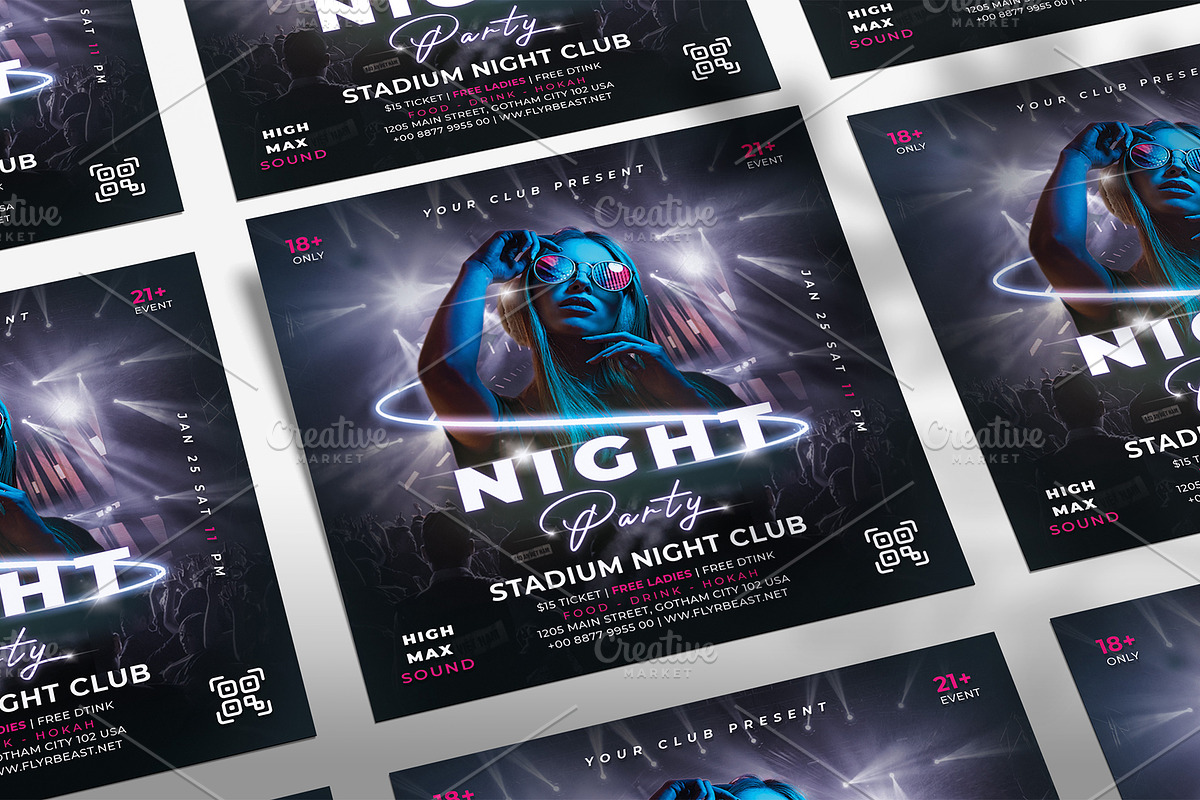 Nightclub Flyer, Night Party Flyer, a Flyer Template by Artphic (Photo 3 of 4)