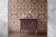 Cream & Mocha Baroque Flowers, a Pattern Graphic by ilustrinna (Thumbnail 7 of 9)
