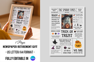 Newspaper Halloween Party Invitation, an Invitation Template by ZoloDesignHub