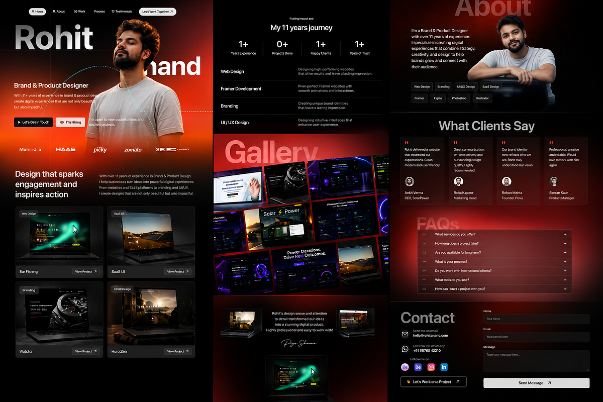 Premium Framer Portfolio Template 1, a Landing Page Template by Graphicuss (Photo 3 of 6)