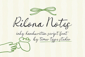 Rilona Notes Font, a Handwritten Font by Timurtype
