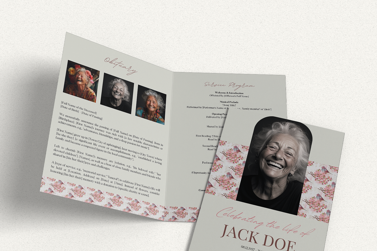 Funeral Program Template Set I Canva, an Invitation Template by The Social Stuff (Photo 7 of 10)