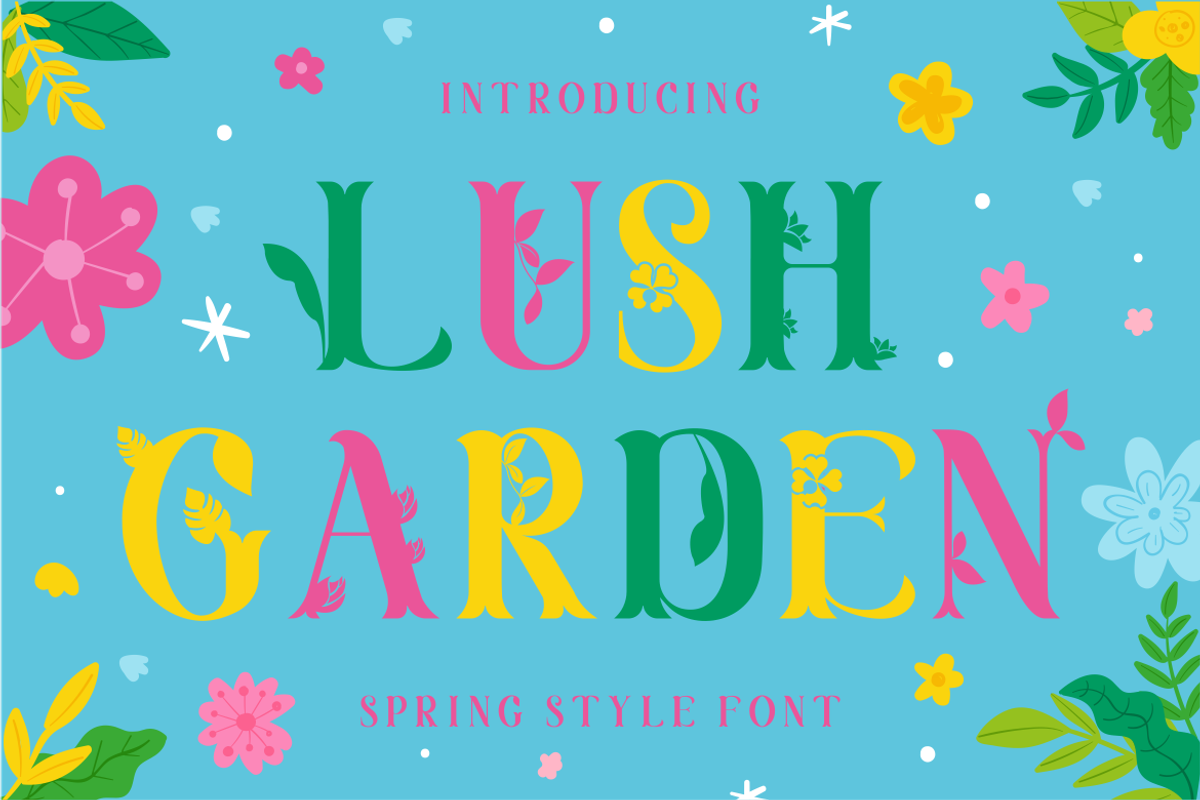 Lush Garden Spring Style Font, a Font by PutraCetol Studio (Photo 1 of 11)