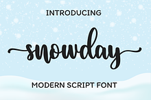 Snowday | Script Font