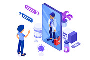 Online Doctor and Medical Diagnostic, a Healthcare Illustration by TAlex (Thumbnail 3 of 6)