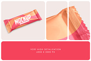 Metallic Snack Bar Mockup Set, a Packaging Mockup by Country4k (Thumbnail 3 of 4)