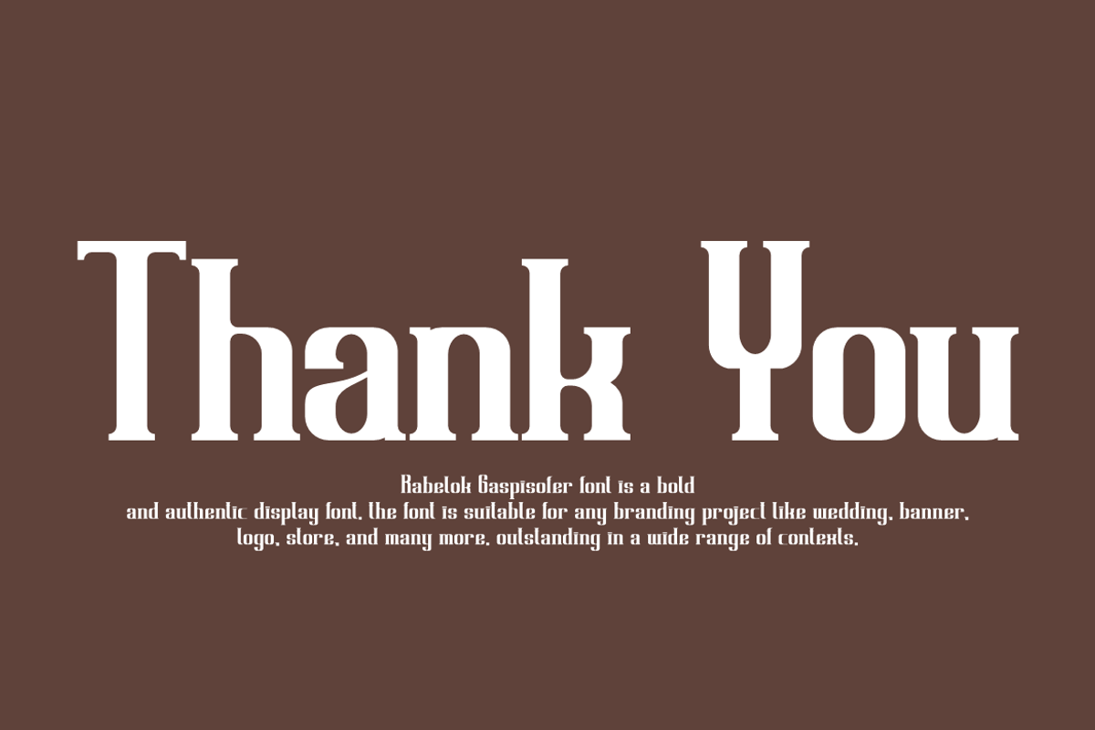Rabelok Gaspisofer, a Serif Font by QR Design Studio (Photo 9 of 9)