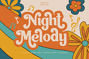 Night Melody - Stylish Retro Font, a Serif Font by Font Liner (Thumbnail 1 of 12)