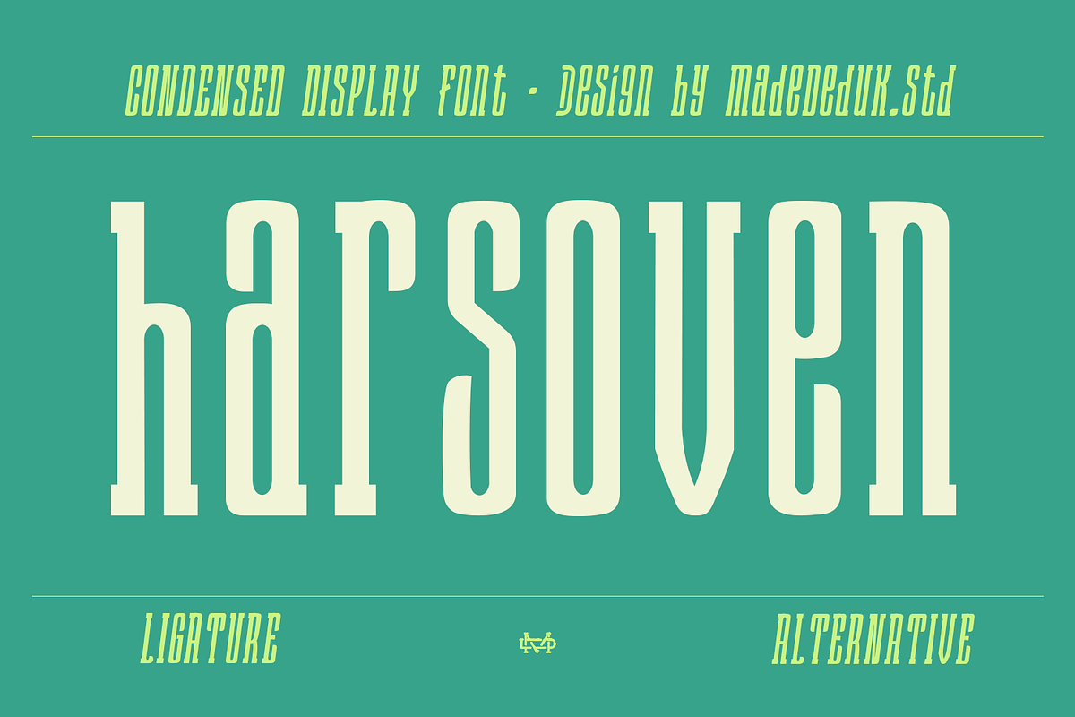 Harsoven Font, a Serif Font by madeDeduk (Photo 1 of 9)