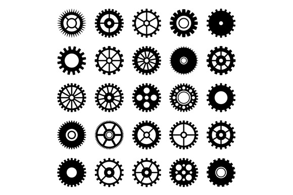 Gear Wheel Icons Set