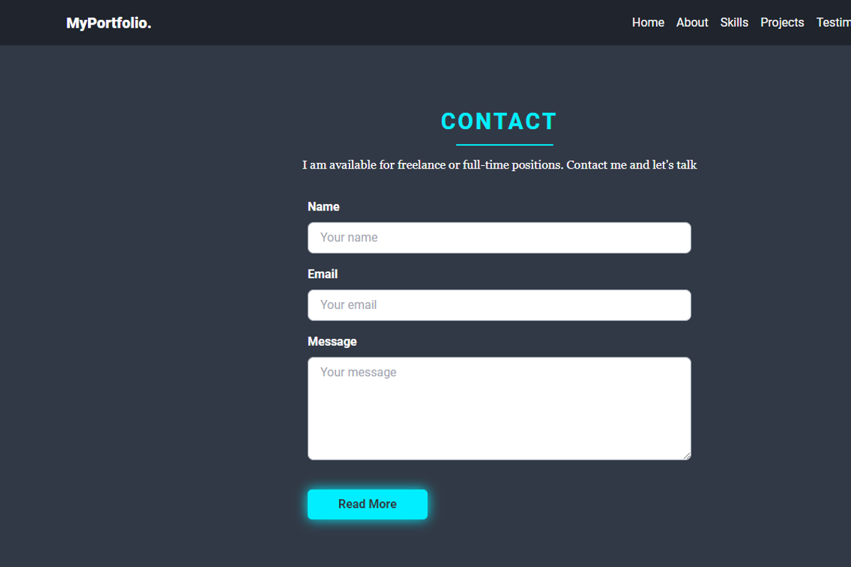 Dynamic Portfolio Website Template, a Landing Page Template by WebMasteryStudio (Photo 6 of 7)