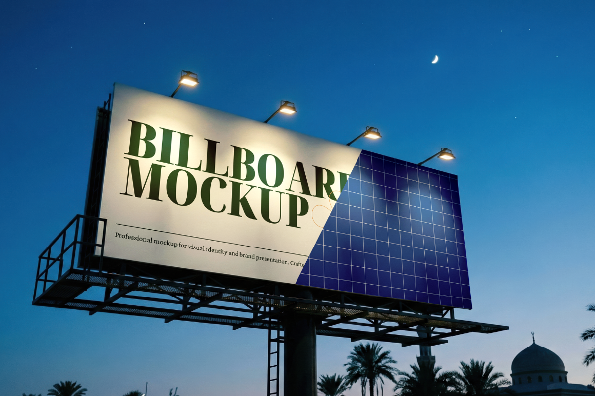 Ramadan Billboard Mockup PSD Templat, an Advertising Mockup by Attype (Photo 4 of 4)