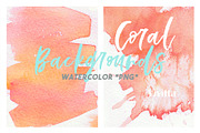 Living coral watercolor texture, a Texture Illustration by Vivitta (Thumbnail 1 of 2)