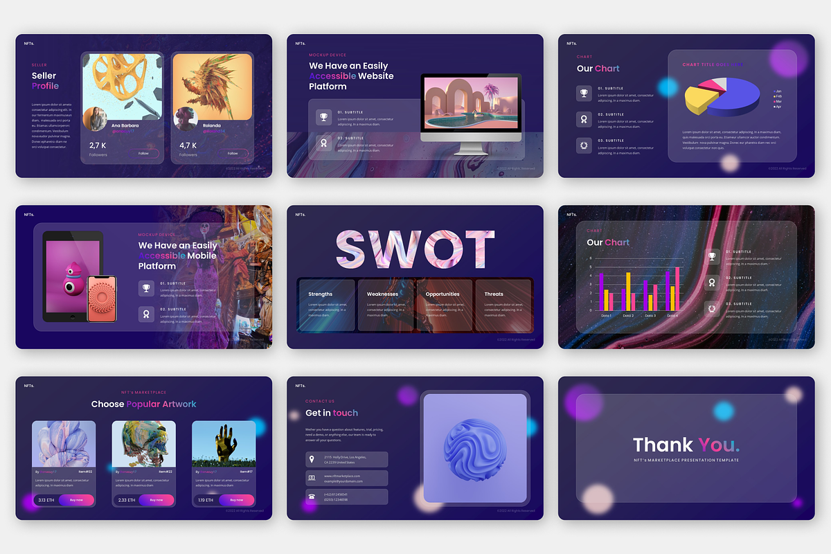NFT Marketplace – Creative, a Presentation Template by Monsgraph Creative Studio (Photo 3 of 5)