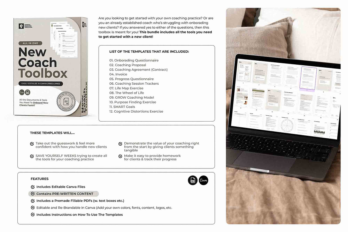 New Coach Toolbox, a Templates & Theme by AndrewPixel (Photo 2 of 12)