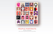 People Portraits vector flat style, a Person Illustration by danjazzia (Thumbnail 1 of 2)