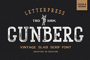 Gunberg Slab Serif, a Slab Serif Font by Vultype Co. (Thumbnail 1 of 11)