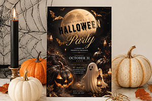 Spooky Gothic Halloween Party Design, an Invitation Template by Arslan