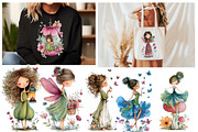 Watercolor Fairy Clipart, an Illustration by Designworld (Thumbnail 5 of 6)