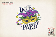 Mardi Gras Hand-drawn PNG Bundle, an Object Illustration by GlitterCraft (Thumbnail 77 of 101)